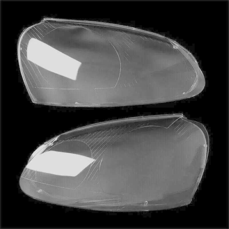 Pair Headlight Lens Cover Fit For VW Golf 5 MK5 2005-2009