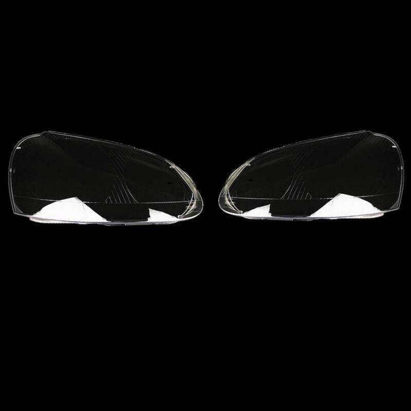 Pair Headlight Lens Cover Fit For VW Golf 5 MK5 2005-2009