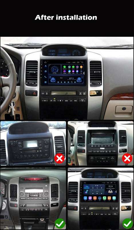 9"Android 12 GPS Head Unit DAB+For Toyota LandCruiser Prado 2004-2009 Car Stereo