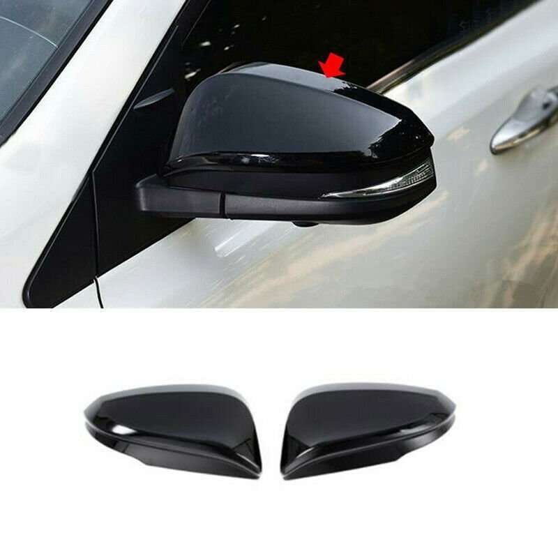 Bright Black Side Door Rearview Mirror Cover cap trim For Toyota Venza 2021-2023