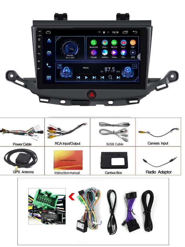 9" Android 12 Radio For 2015-2019 Vauxhall Astra K Head Unit Stereo GPS Sat Nav