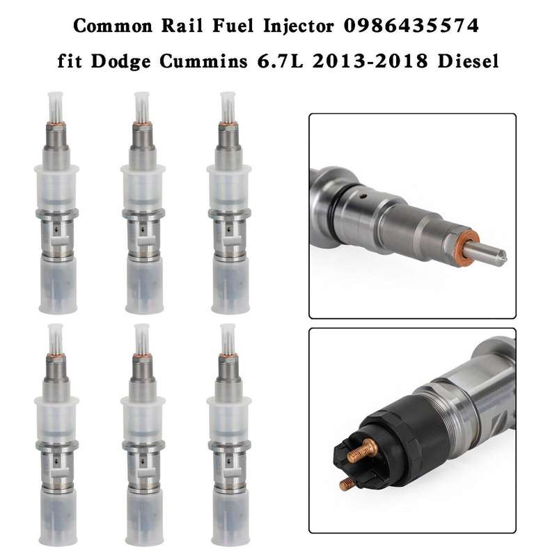 6Pcs Diesel Fuel Injector Compatible Cummins Dodge Ram 6.7L 2011-2012 0445120188