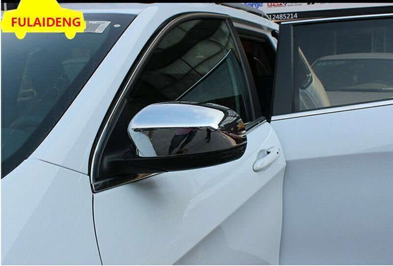 2P For Jeep Cherokee 2014-2021 Chrome Side Door Rearview Mirror Decor Cover Trim