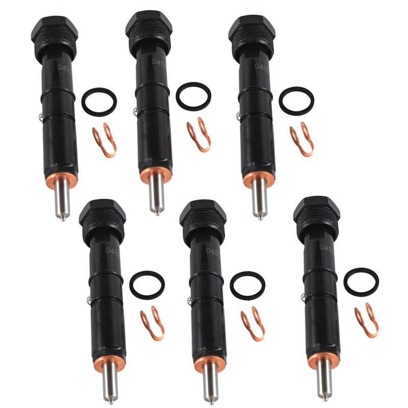 6pcs fuel Injectors 14mm Compatible Marine BOSCH 300 5.9L 94-98 Cummins 50HP