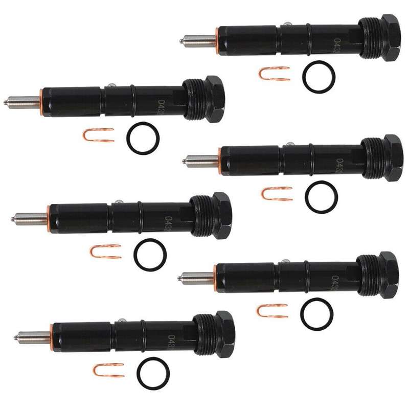 6pcs fuel Injectors 14mm Compatible Marine BOSCH 300 5.9L 94-98 Cummins 50HP