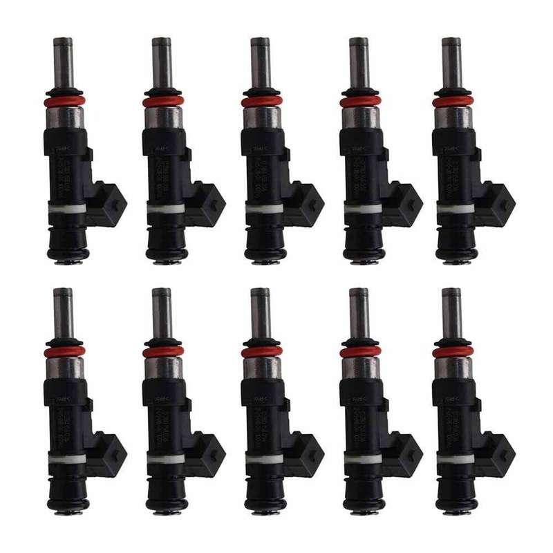 10Pcs Fuel Injector For BMW M5 M6 5.0L 2006-2010 13647839098 0280158036