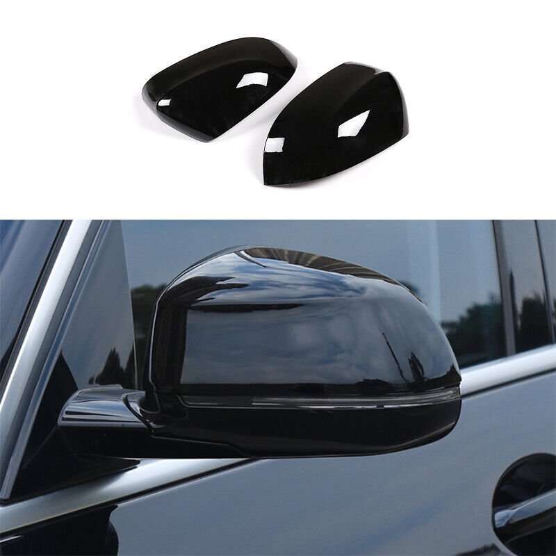 Fit For BMW X5 F15 X6 2014-2017 2018 ABS Black Rear View Side Mirror Cover Trim