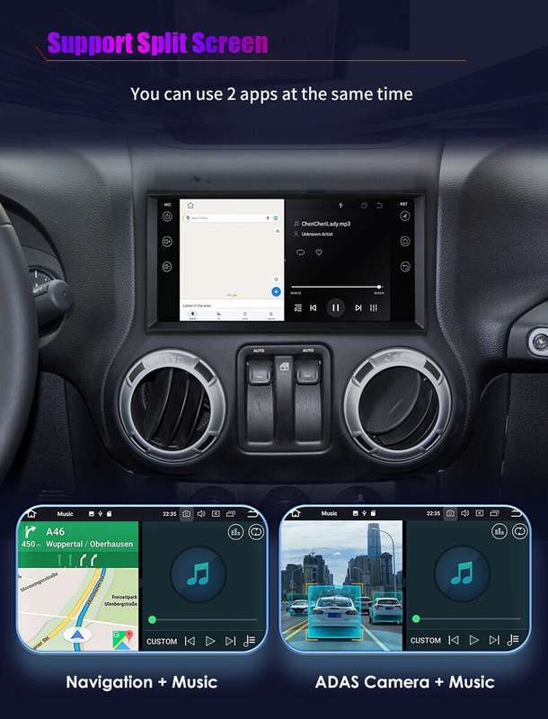 Carplay Android 12 Car Stereo GPS Sat Nav For Chrysler Dodge Jeep Grand Cherokee