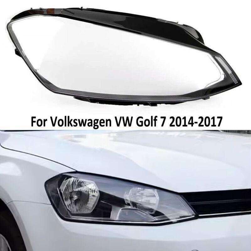 Front Headlight Lens Cover Lampshade Clear For 2014-2017 VW Golf 7 Right Side