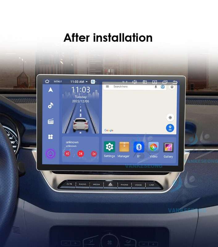 13.3" 64GB Android 12 Doppel DIN CarPlay 4G Bluetooth DAB+ Autoradio GPS Sat Nav