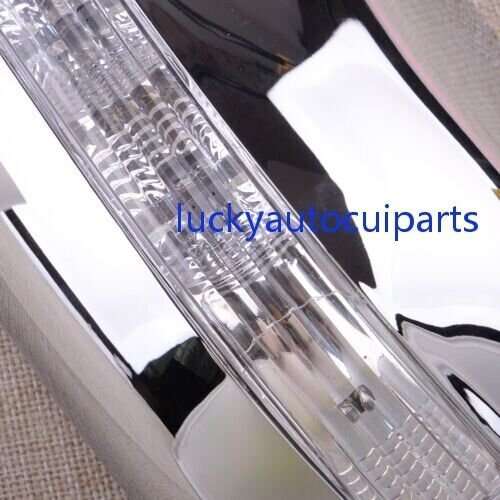 Pair Chrome Side Mirror Cover Cap with LED Light Fit for Toyota Corolla 2009-13