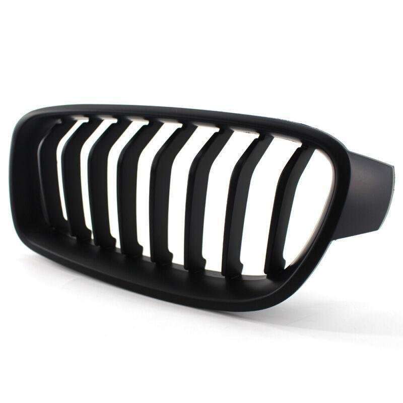 2X/Set Flat Black 8 Slat Front Grille Fits for BMW F30 F31 Sedan Wagon 2012-2017