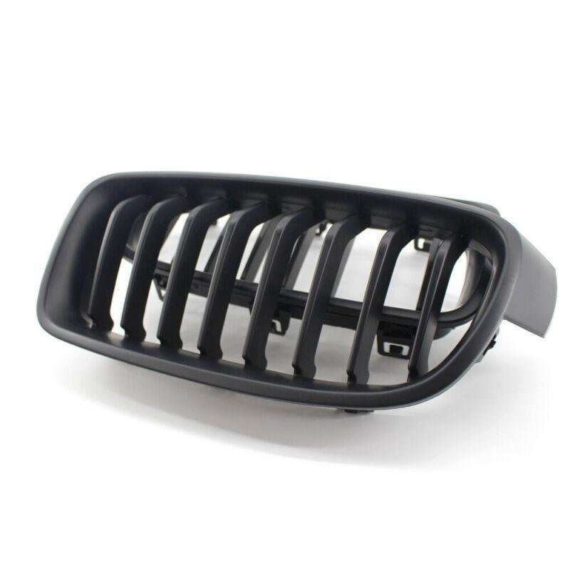 2X/Set Flat Black 8 Slat Front Grille Fits for BMW F30 F31 Sedan Wagon 2012-2017