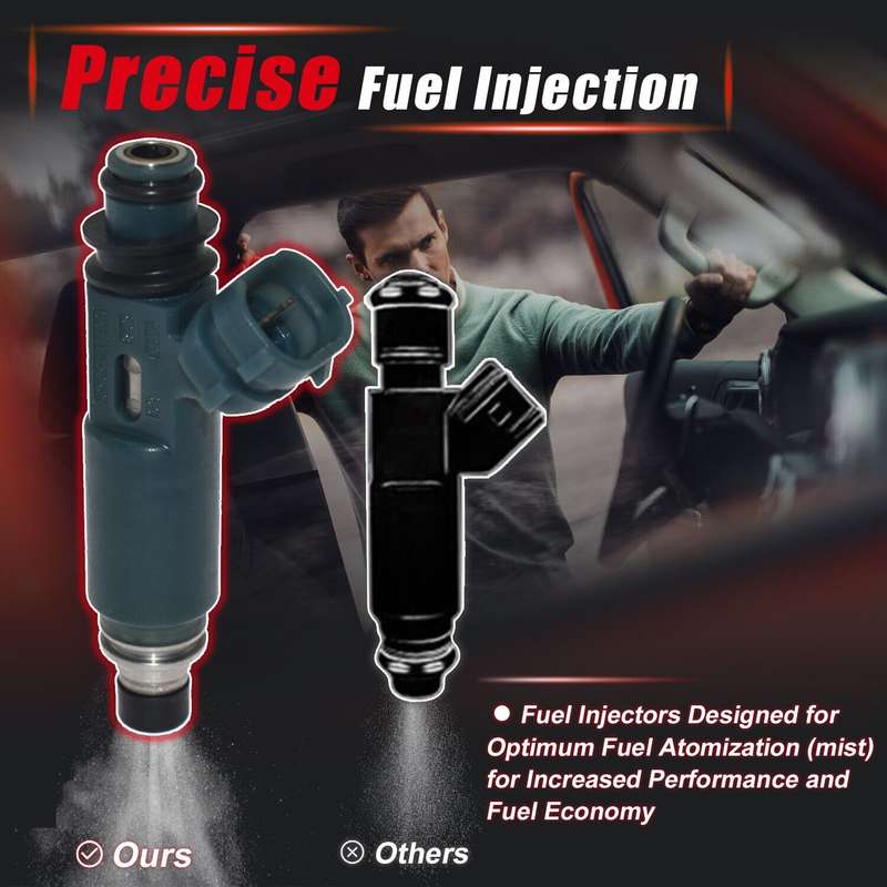 4pcs Injector Compatible Toyota Starlet EP91 Corolla EE102 Tercel EL51 4EFE