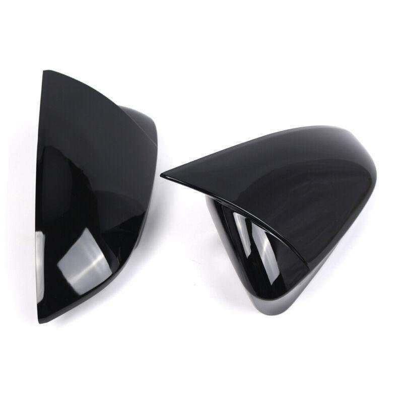 2x Rear View Wing Mirror Cover Caps For VW ID.4 VW ID.5 2021-2024 Gloss Black