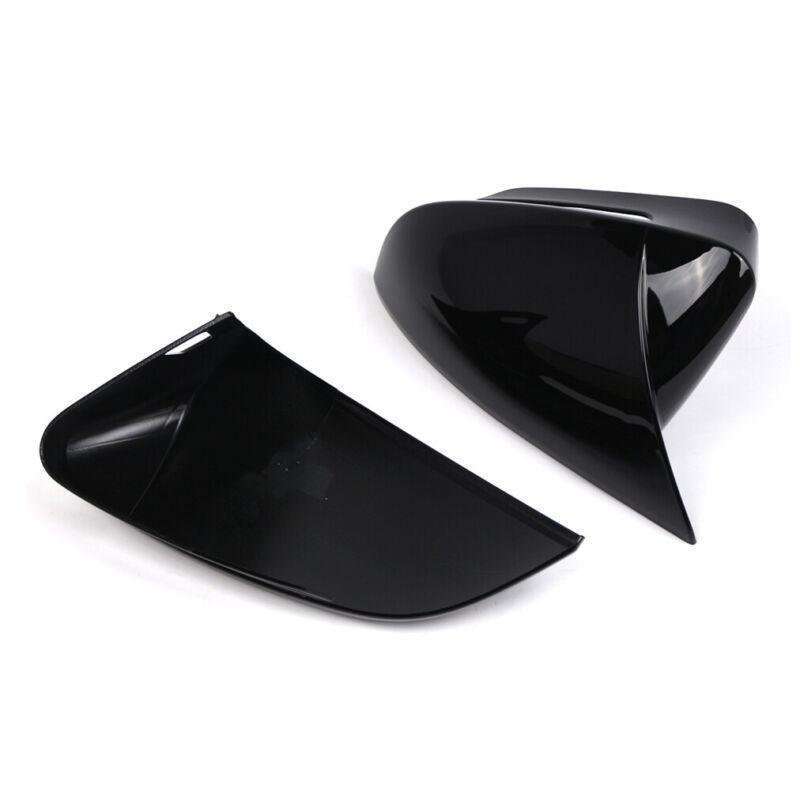 2x Rear View Wing Mirror Cover Caps For VW ID.4 VW ID.5 2021-2024 Gloss Black