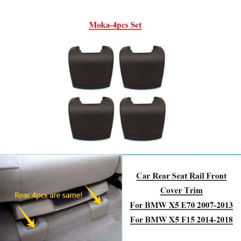 4x Car Rear Seat Rail Front Cover Trims For BMW X5 E70 07-13 X5 F15 14-18 Moka
