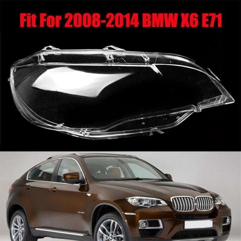 Fit For 2008-2014 BMW X6 E71 Right Side Headlight Headlamp Clear Lens Cover