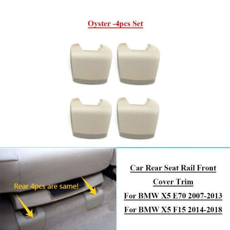 4x Car Rear Seat Rail Front Cover Trims For BMW X5 E70 07-13 X5 F15 14-18 Oyster