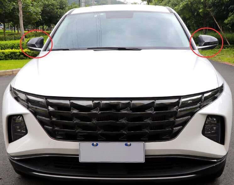 For Hyundai Tucson 2022-2024 Style Carbon Fiber Rear View Side Door Mirror Cover