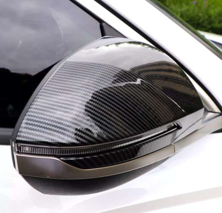 For Hyundai Tucson 2022-2024 Style Carbon Fiber Rear View Side Door Mirror Cover
