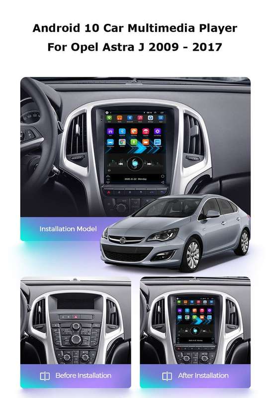 9.7" Car Radio For Vauxhall Astra 2010-2014 Android 12 Stereo Head Unit GPS Navi