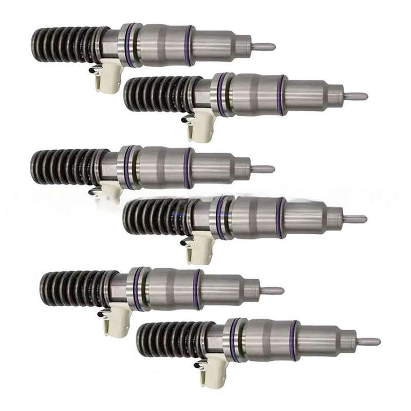 6-Common Rail Fuel Injector Compatible with 07-10 14.0L DDEC VI BEBE4E00101 New