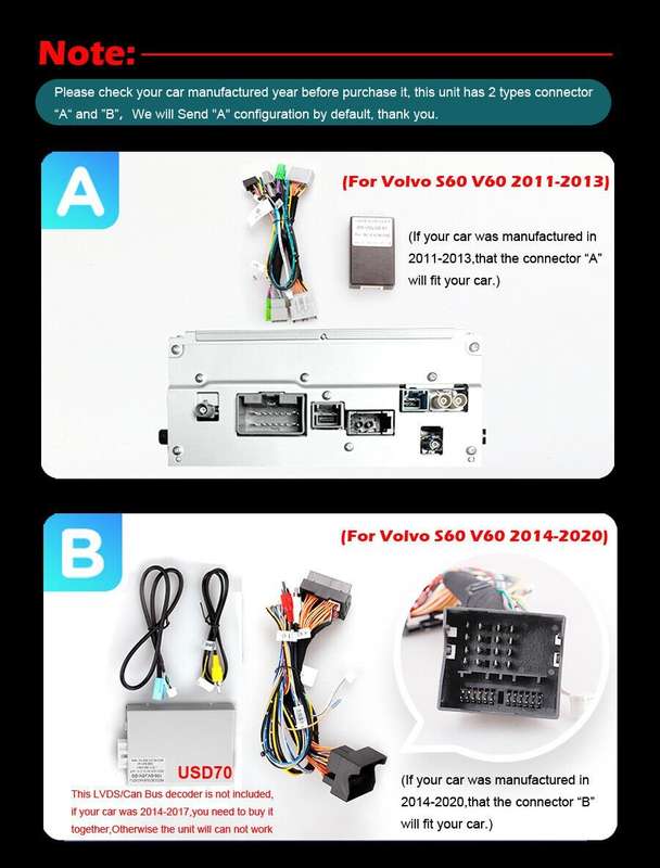 For Volvo S60 V60 2011-2013 DAB+ Autoradio Navigation BT Android Auto