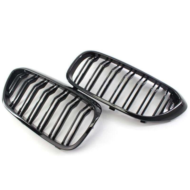 Pair of Gloss Black Front Grille Grill Fit For BMW 5-Series G30 2017