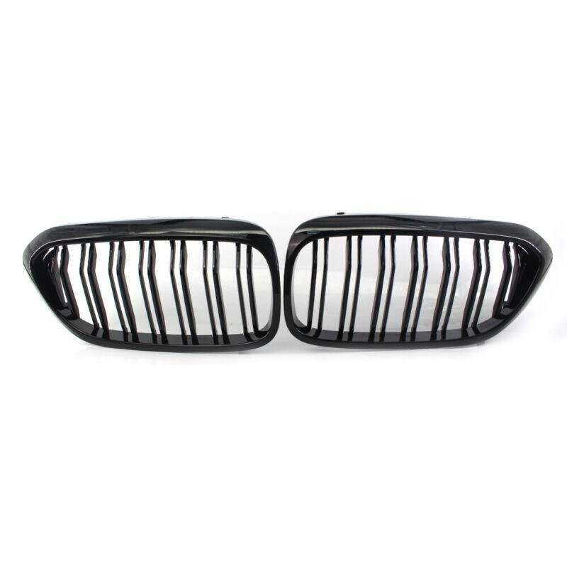 Pair of Gloss Black Front Grille Grill Fit For BMW 5-Series G30 2017