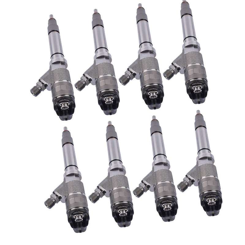 8Pcs Diesel Injectors 0986435521 For Savana Sierra 2500 3500 Chevy 2006-07 6.6L