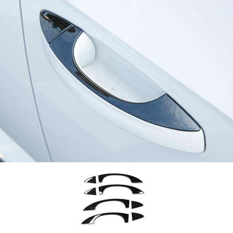 For VW Arteon 2019-2023 Black Titanium Exterior Side Door Handle Cover Trim 4pcs