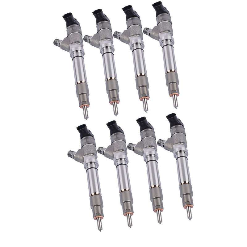 8Pcs Diesel Injectors 0986435521 For Savana Sierra 2500 3500 Chevy 2006-07 6.6L