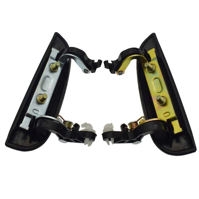 Front Left &amp; Right Exterior Outside Door Handles Black Pair For 2003-05 Kia Rio