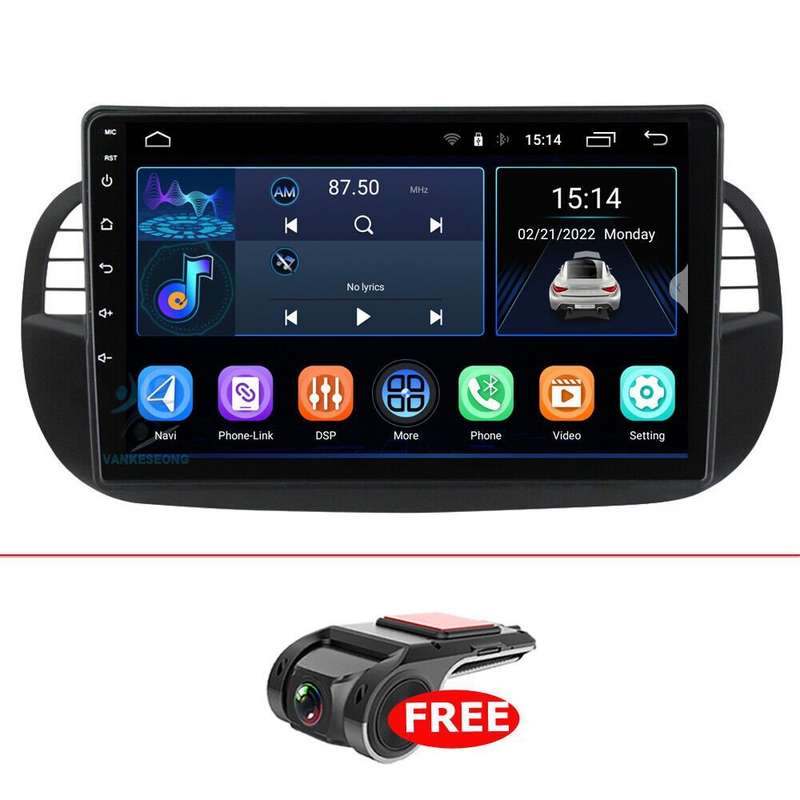 9" 32GB Android 10 Car Stereo GPS Navi DAB Radio for Fiat 500 2008-2015 +CarPlay