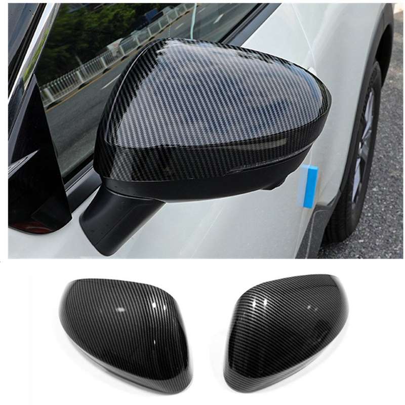 For Nissan Rogue 2021-2023 Carbon fiber Side Door Rearview Mirror Cover cap trim