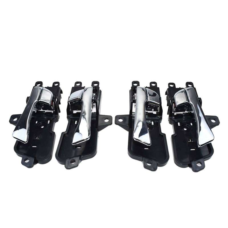 Left &amp; Right Inside Interior Door Handle 4Pcs Chrome For Hyundai Sonata 2011-15