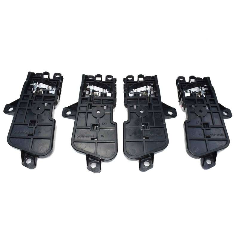 Left &amp; Right Inside Interior Door Handle 4Pcs Chrome For Hyundai Sonata 2011-15