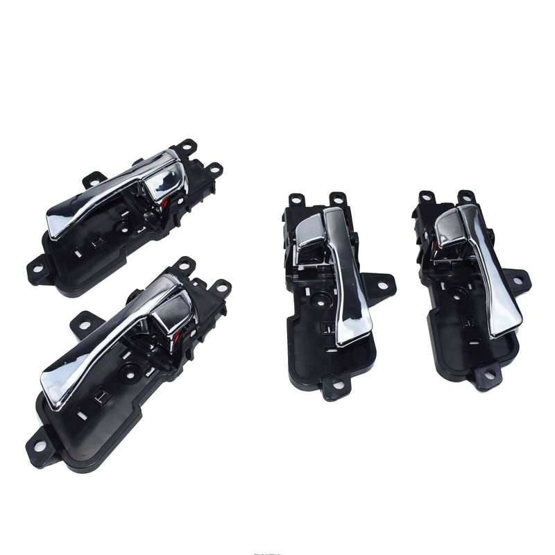 Left &amp; Right Inside Interior Door Handle 4Pcs Chrome For Hyundai Sonata 2011-15