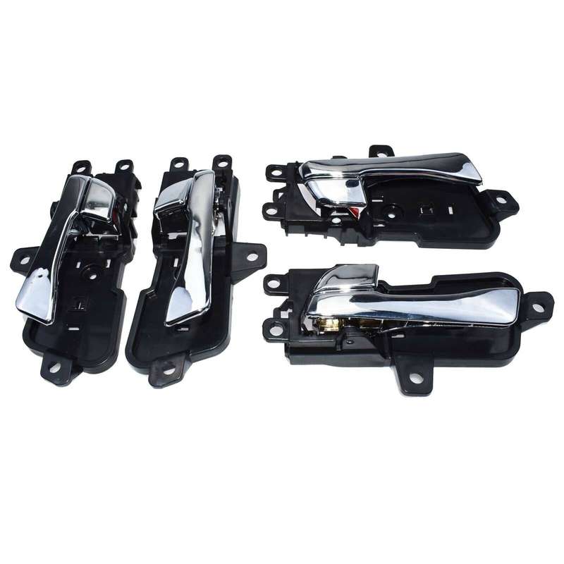 Left &amp; Right Inside Interior Door Handle 4Pcs Chrome For Hyundai Sonata 2011-15