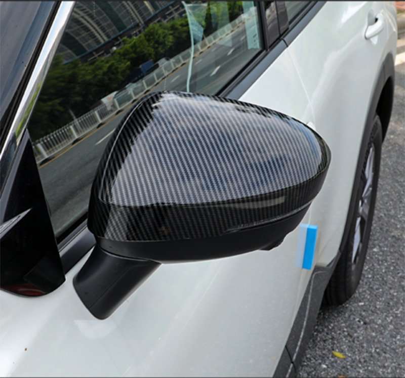For Nissan Rogue 2021-2023 Carbon fiber Side Door Rearview Mirror Cover cap trim