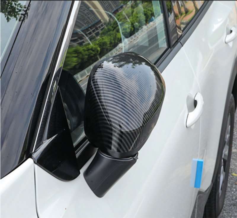 For Nissan Rogue 2021-2023 Carbon fiber Side Door Rearview Mirror Cover cap trim