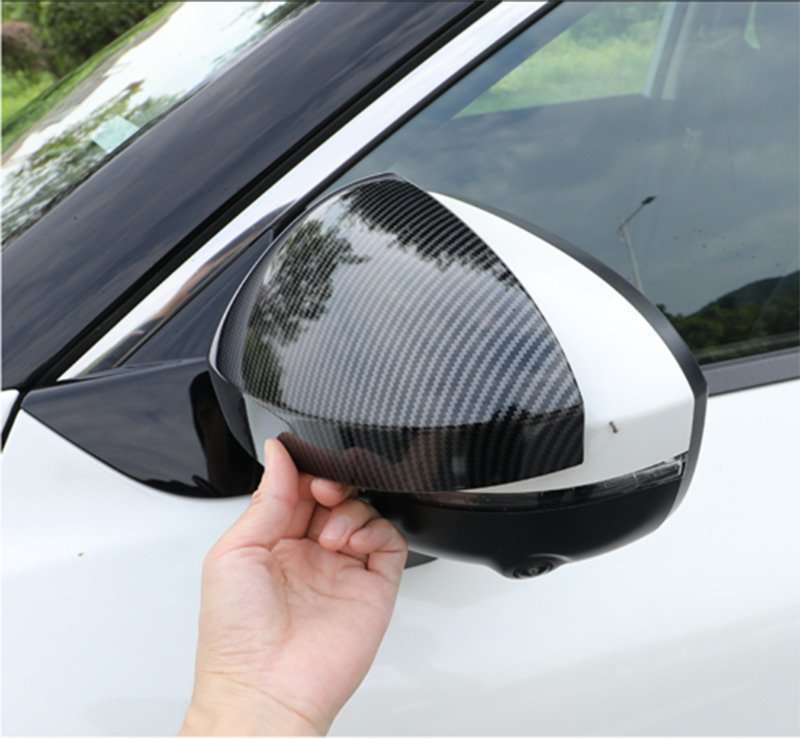 For Nissan Rogue 2021-2023 Carbon fiber Side Door Rearview Mirror Cover cap trim
