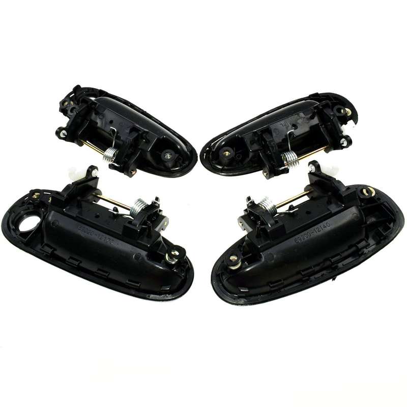 For TOYOTA COROLLA 93-97 Outside Door Handle Front Rear Left Right Black 4Pcs