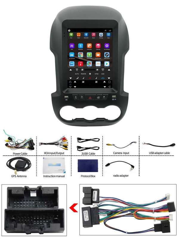 9.7" Android 12 CarPlay Autoradio GPS Navigation for Ford Ranger F250 2011-2016