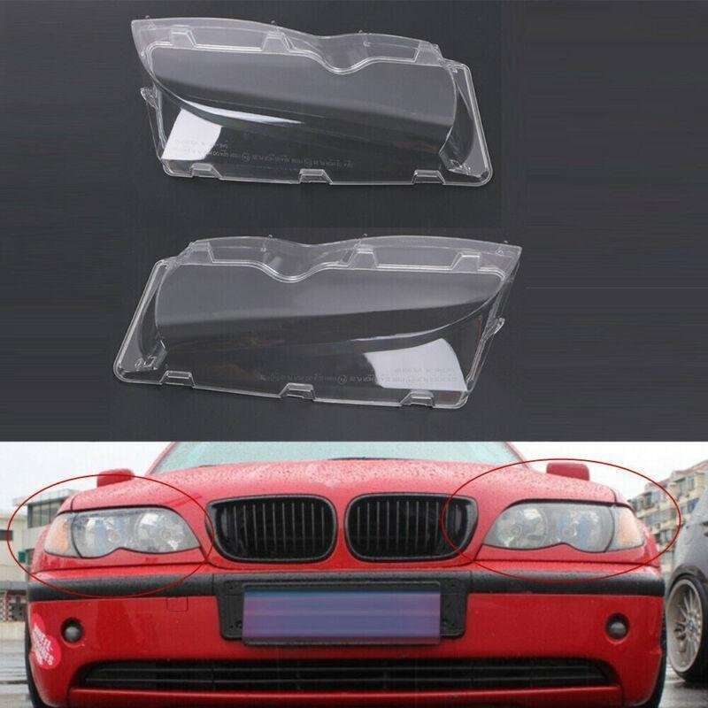 For BMW E46 02-05 3Series Headlight Lenses Headlamp Cover Clear 4 Door