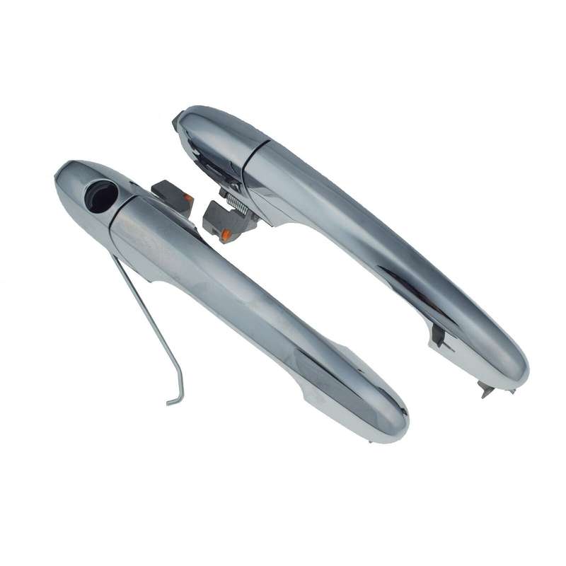 Front Left &amp; Right Side Exterior Door Handles Chrome Pair For Fiat 500 2012-2017