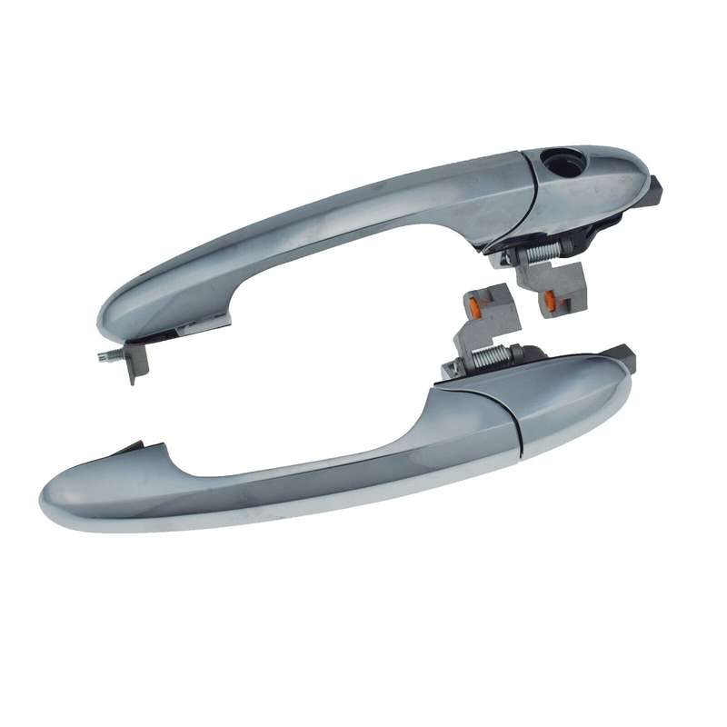 Front Left &amp; Right Side Exterior Door Handles Chrome Pair For Fiat 500 2012-2017