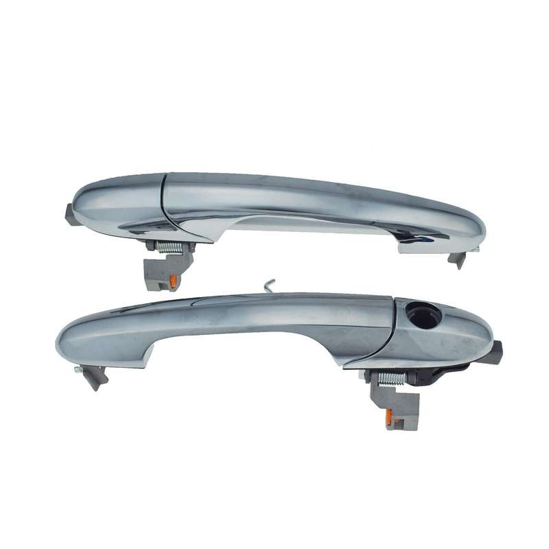 Front Left &amp; Right Side Exterior Door Handles Chrome Pair For Fiat 500 2012-2017