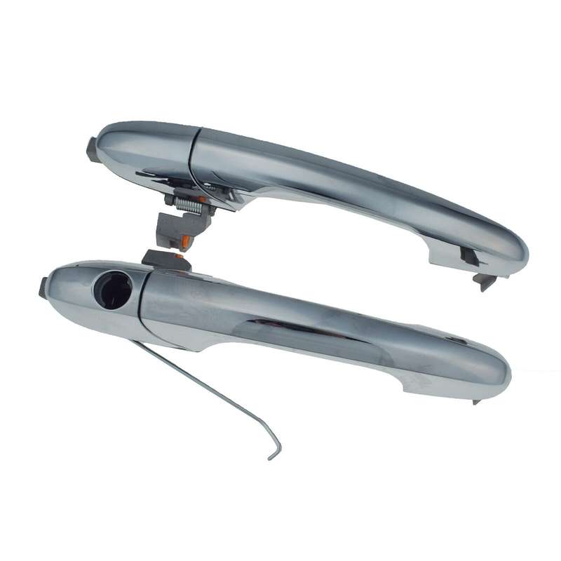 Front Left &amp; Right Side Exterior Door Handles Chrome Pair For Fiat 500 2012-2017